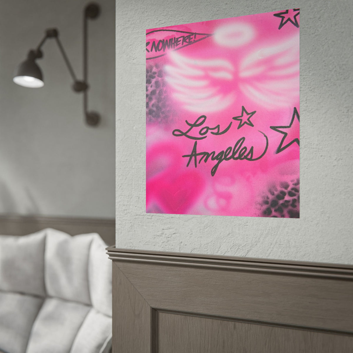 "pink angel wings" airbrush rolled print