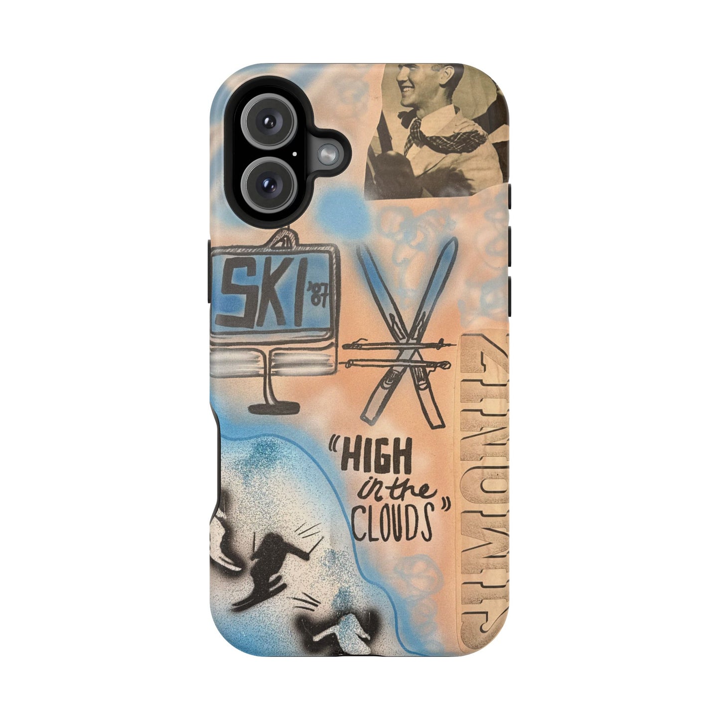 MagSafe „high in the clouds“ Airbrush iPhone Hülle
