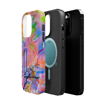 MagSafe "neon haze" airbrush iPhone case