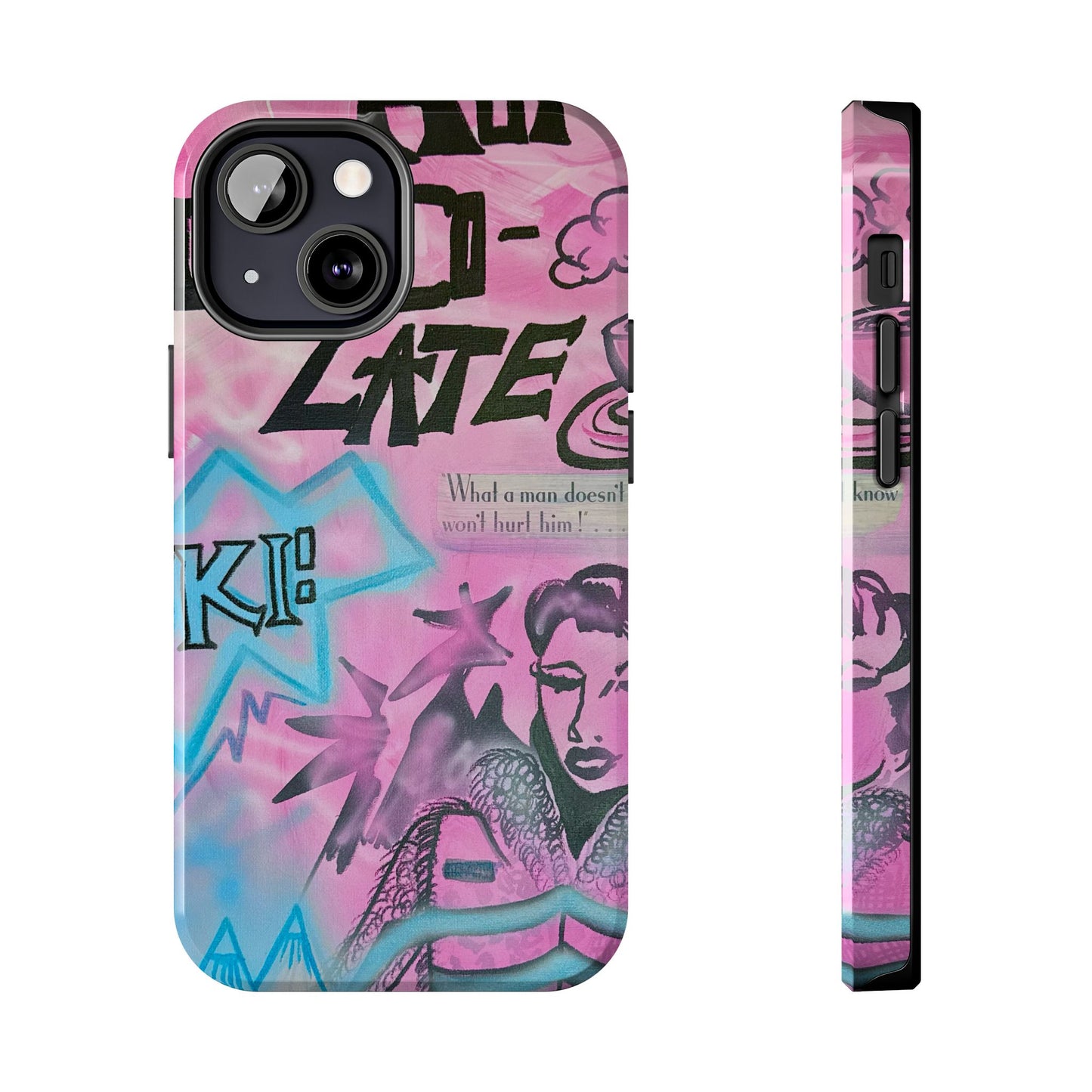 "avant le ski" airbrush iPhone case