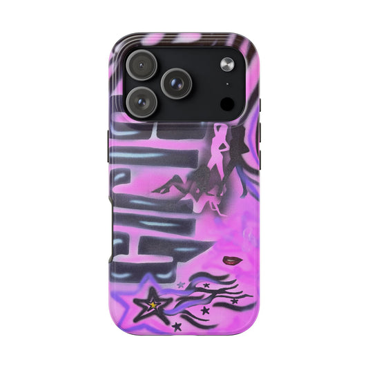 "neon nights" airbrush iPhone case
