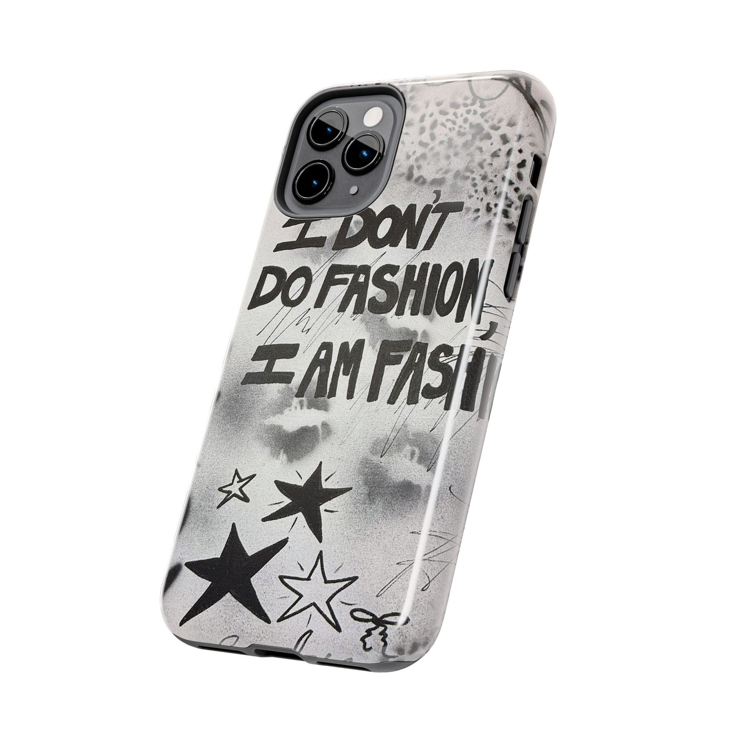 "i am fashion" airbrush iPhone case