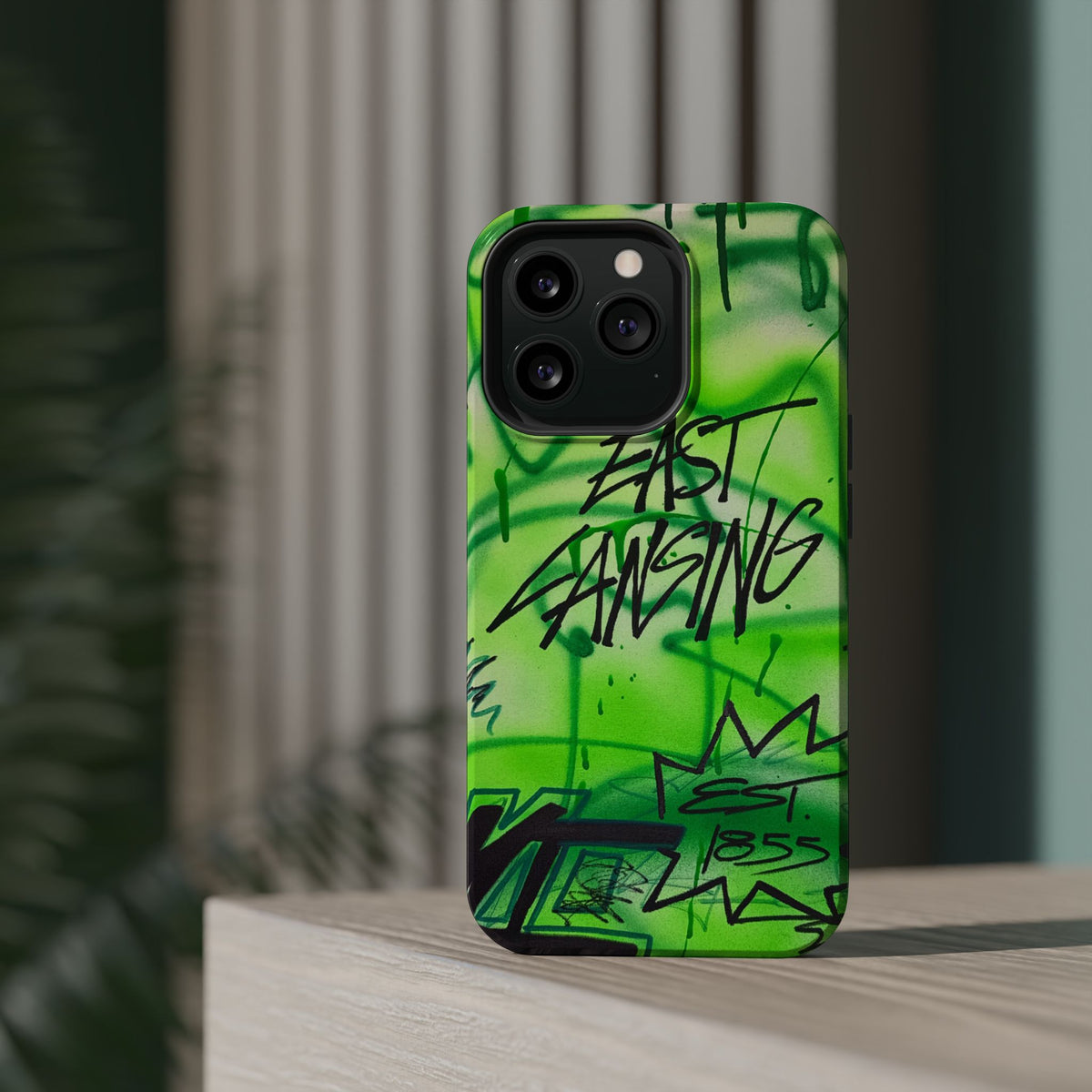 MagSafe "east lansing, mi" airbrush iPhone case