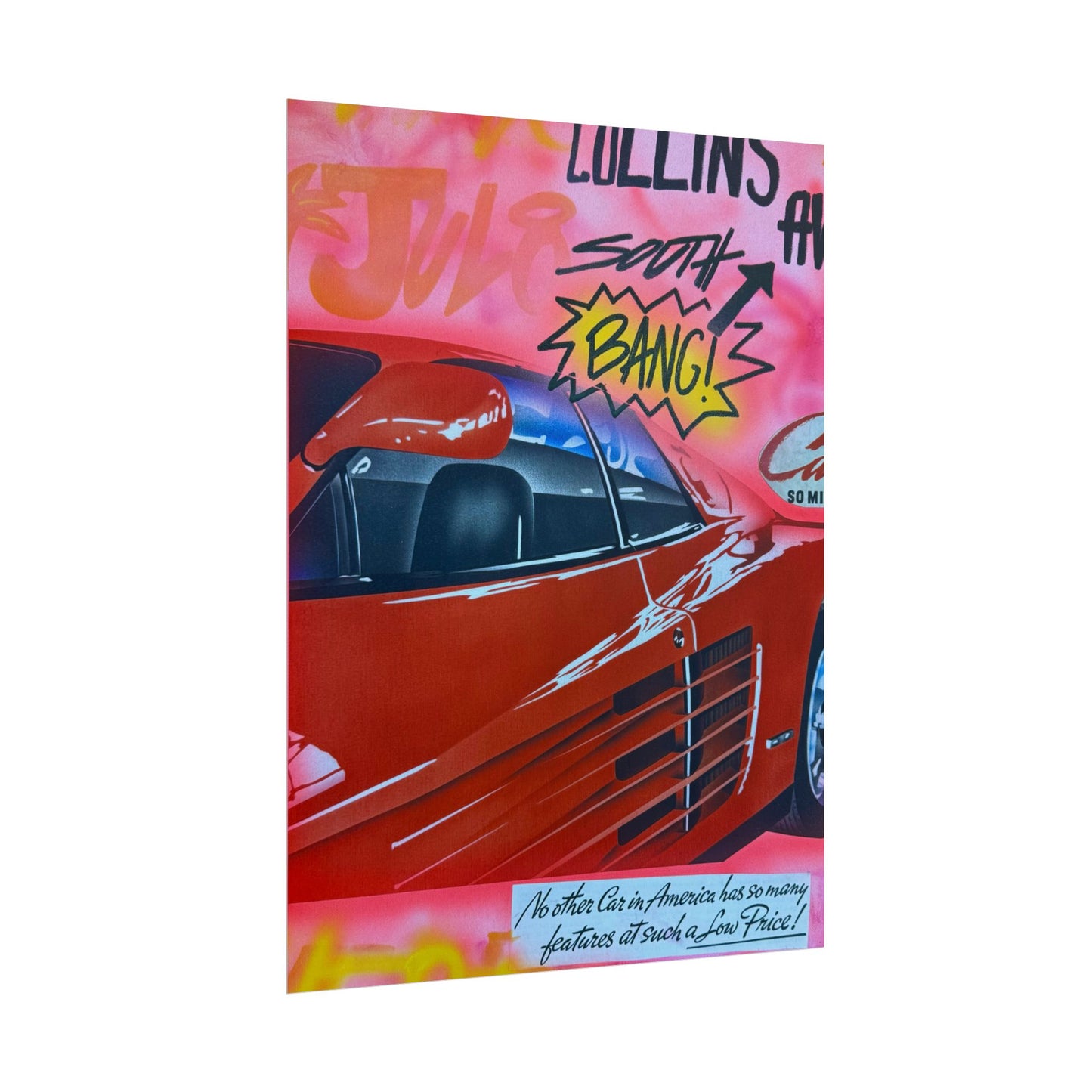 "miami momentos" airbrush rolled print