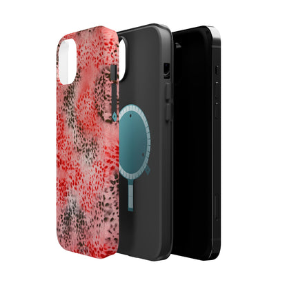 MagSafe "red cheetah" airbrush iPhone case