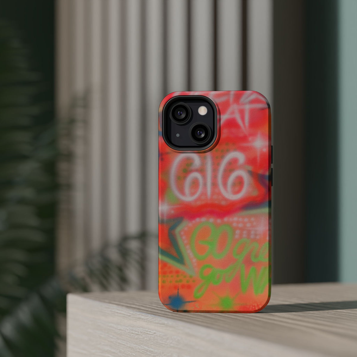 MagSafe custom @msualphaphi airbrush iPhone case