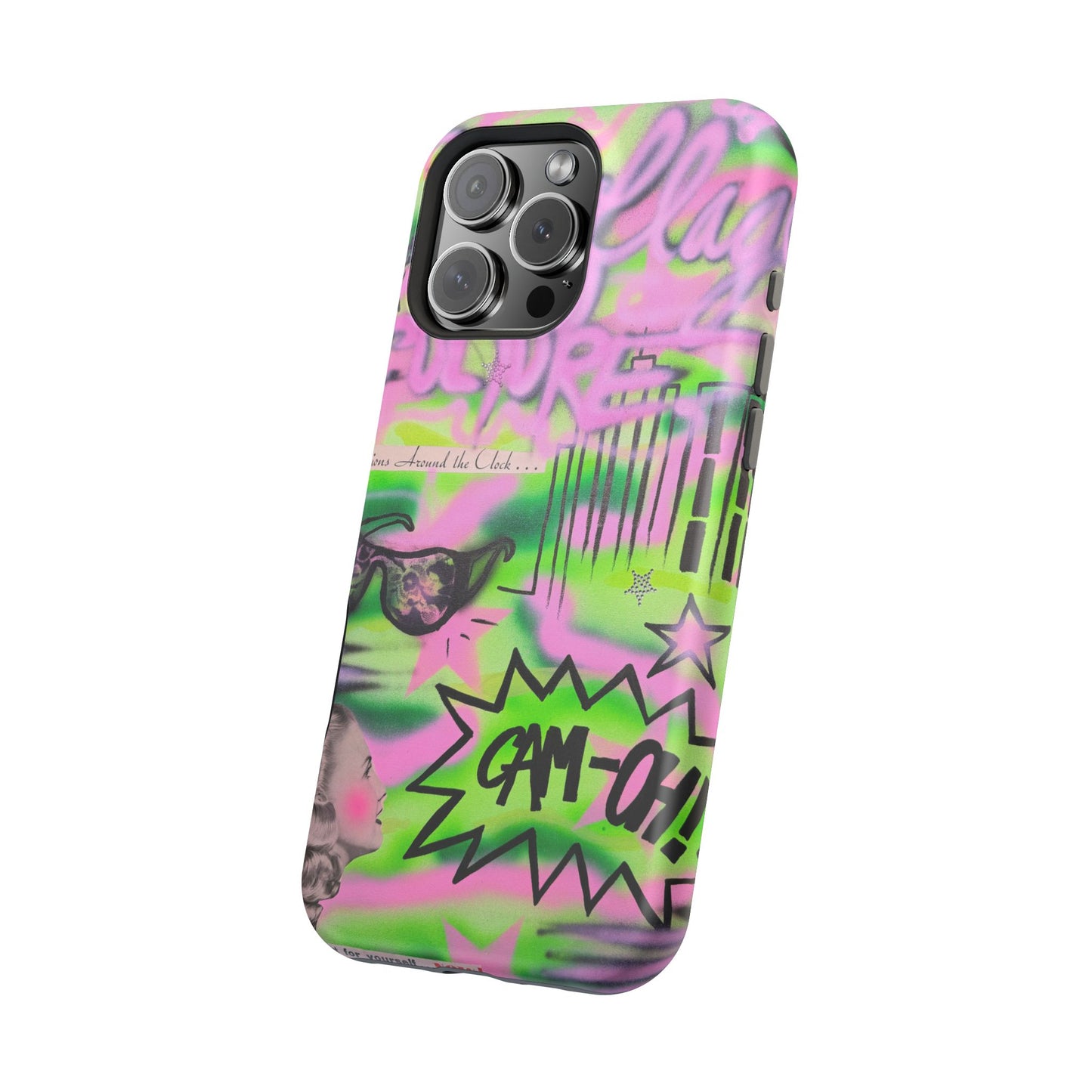 MagSafe "green camo" airbrush iPhone case