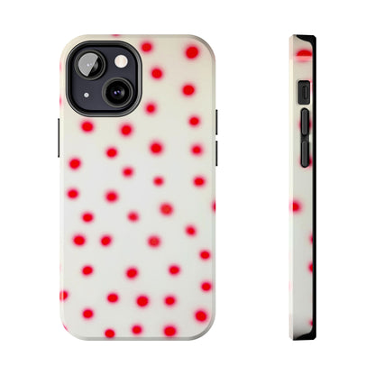 "vanilla cherry polka dot" airbrush iPhone case