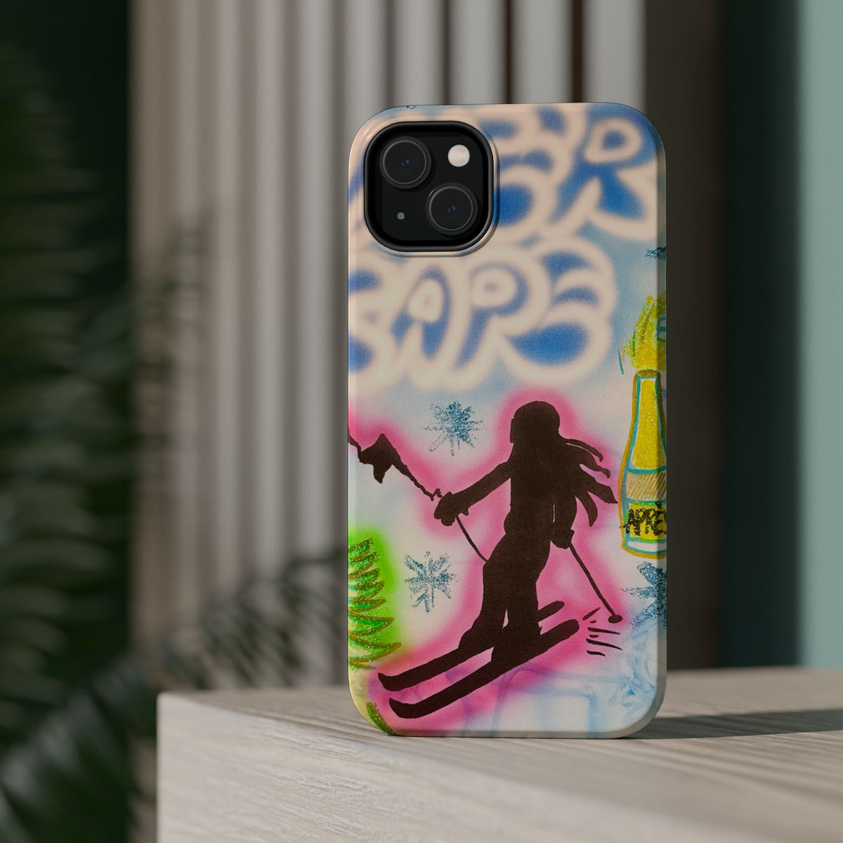 MagSafe "winter escape" airbrush iPhone case