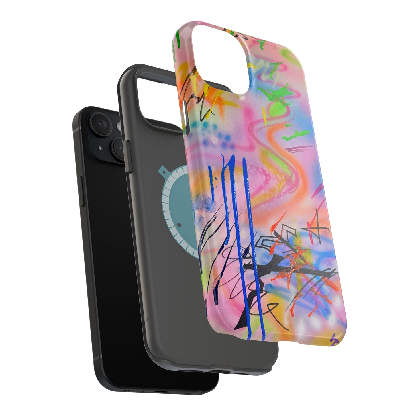 MagSafe "neon haze" airbrush iPhone case