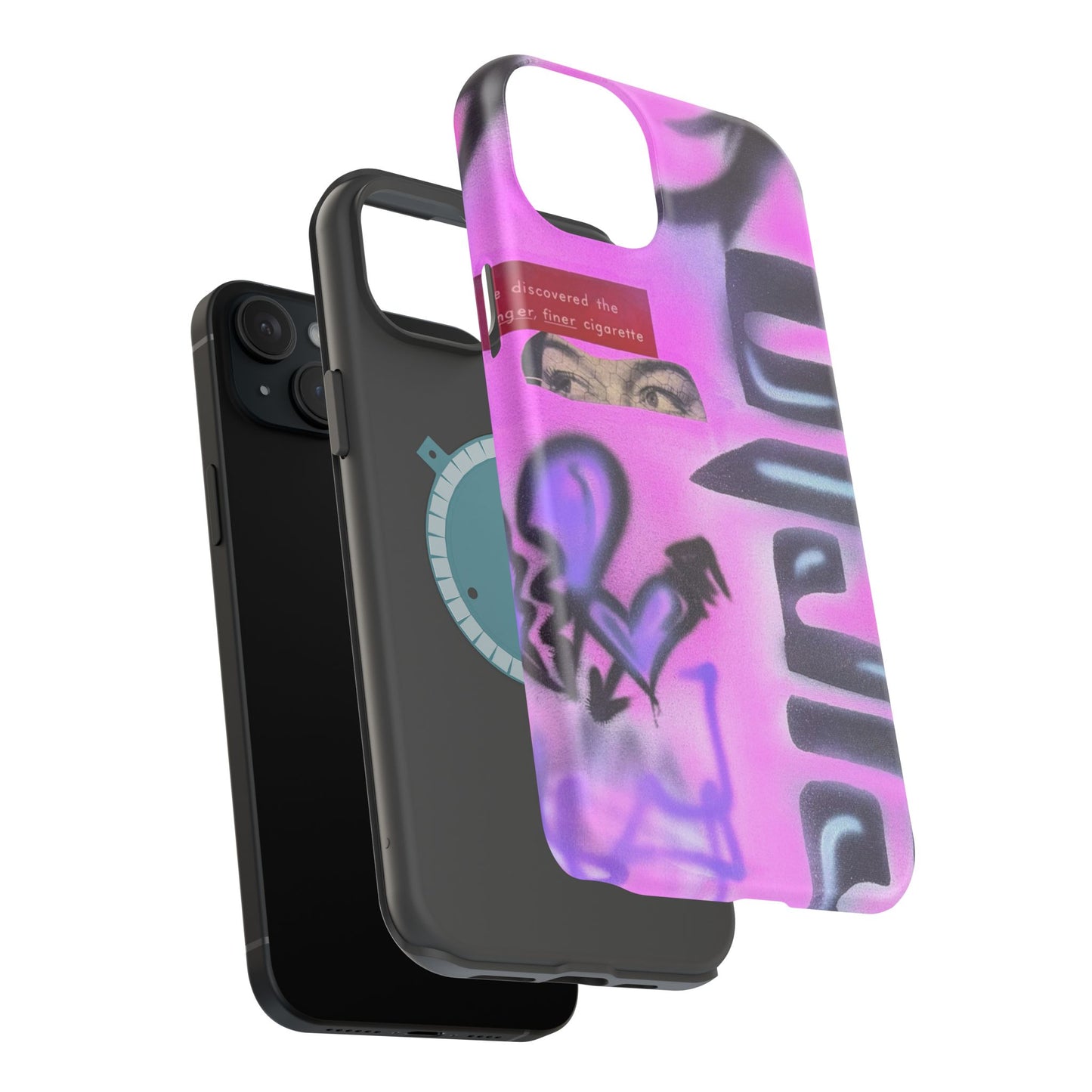 MagSafe "purple princess" airbrush iPhone case