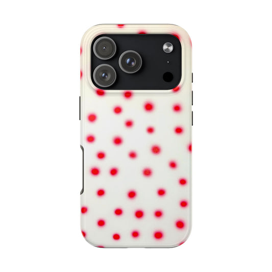 "vanilla cherry polka dot" airbrush iPhone case