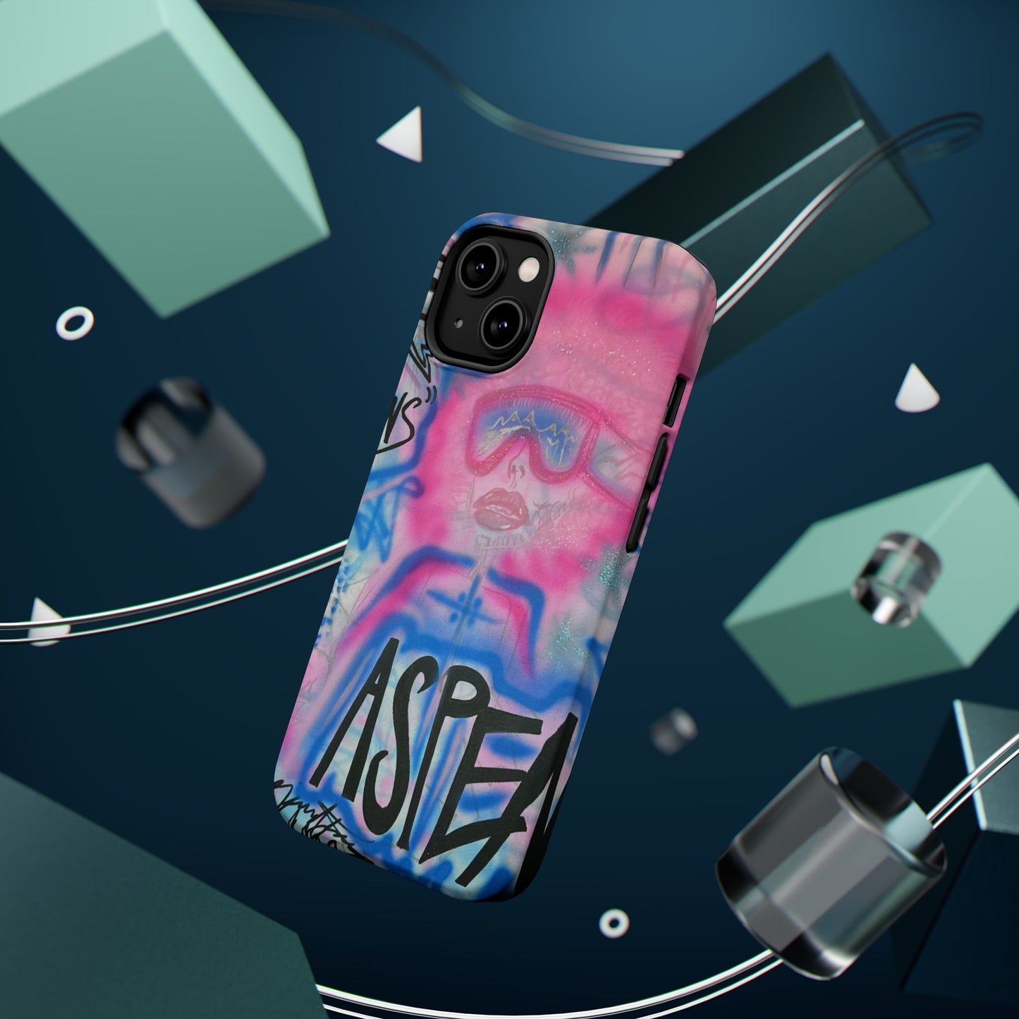 MagSafe "aspen aspirations" airbrush iPhone case