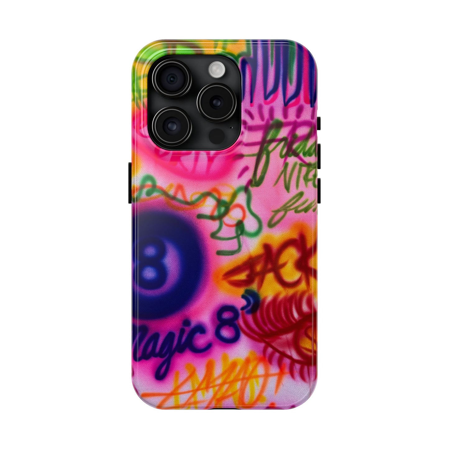 "colorful chaos" airbrush iPhone case