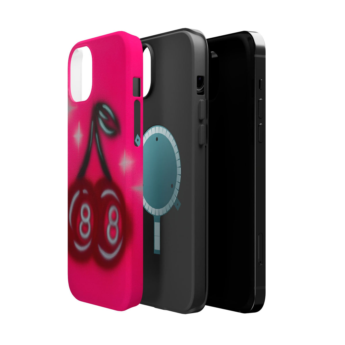 MagSafe "cherry 8ball" airbrush iPhone case