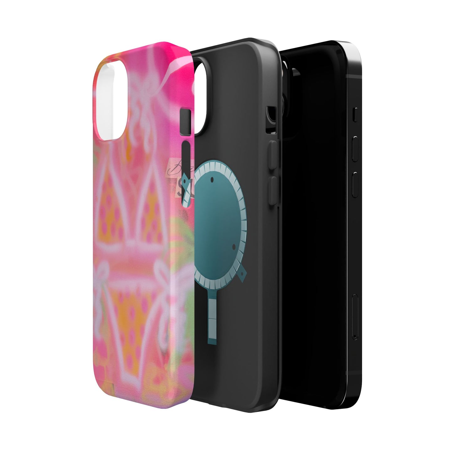 MagSafe "yellow polka dot bikini" airbrush iPhone case