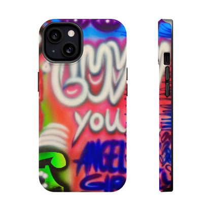 MagSafe "luv u angel girl" Airbrush iPhone Hülle