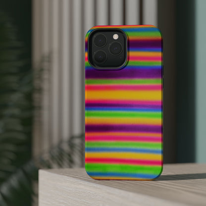 MagSafe "colorful stripes" airbrush iPhone case