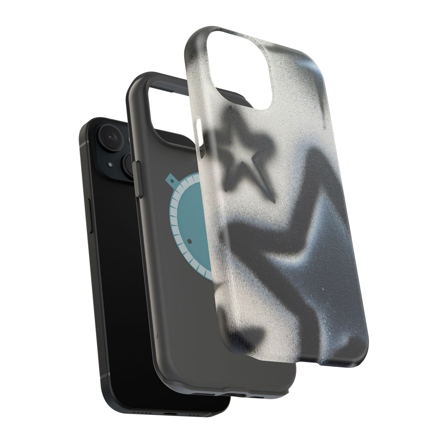 MagSafe "black & white stars" airbrush iPhone case