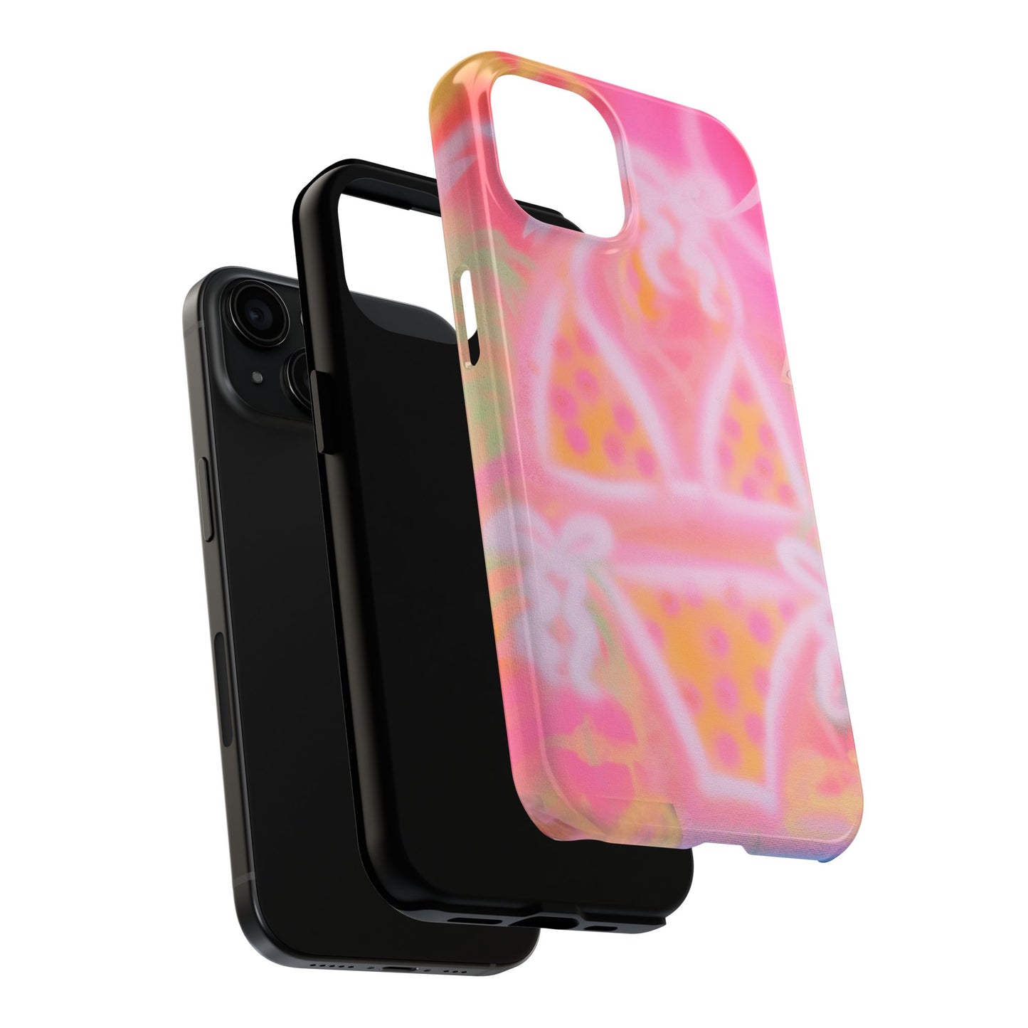 "yellow polka dot bikini" airbrush iPhone case