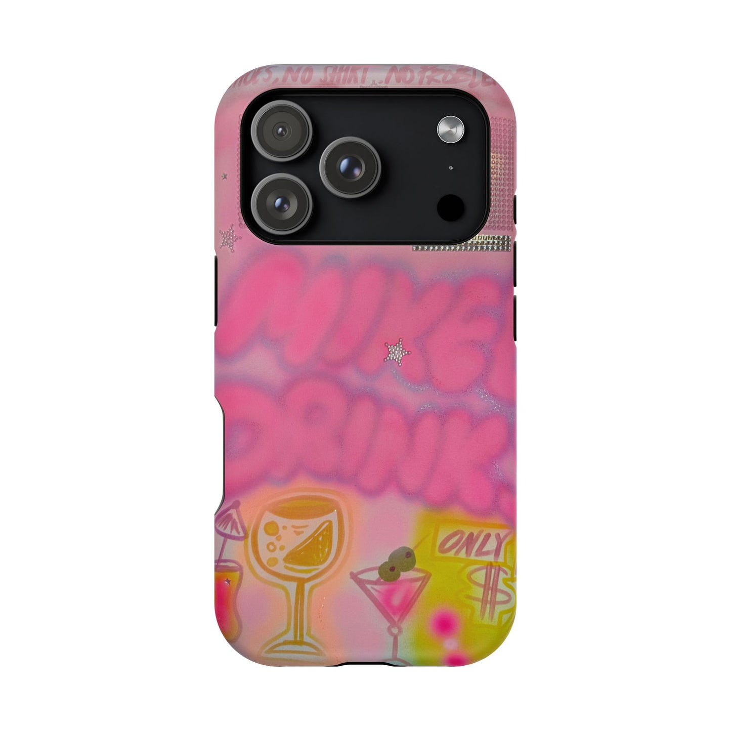 MagSafe "mixed drinks" airbrush iPhone case