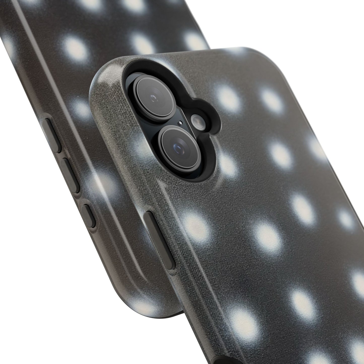 MagSafe "coconut noir polka dot" airbrush iPhone case