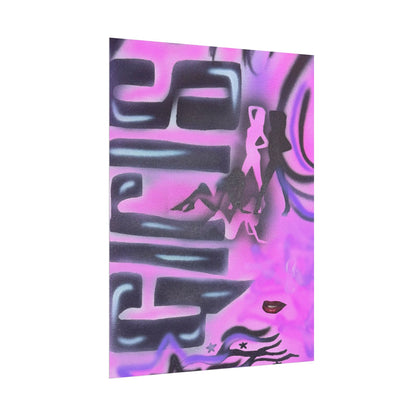 "neon nights" airbrush rolled print