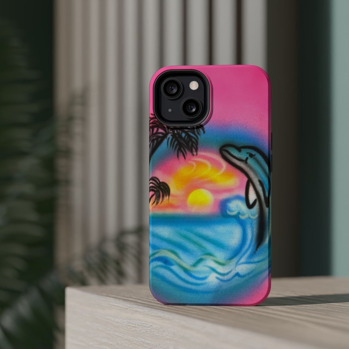 MagSafe "Delfinliebe" Airbrush iPhone-Hülle