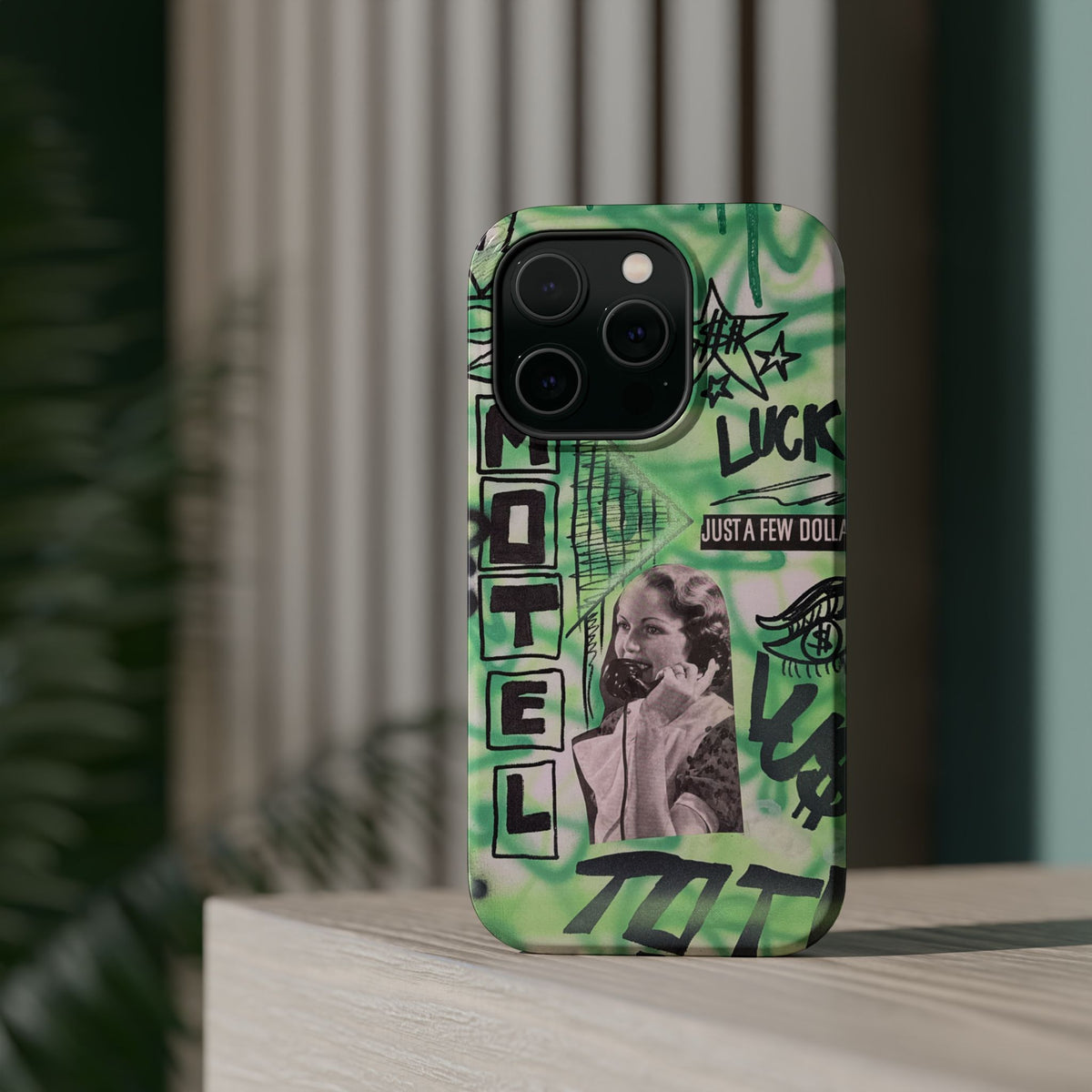 MagSafe "lust over luck" airbrush iPhone case
