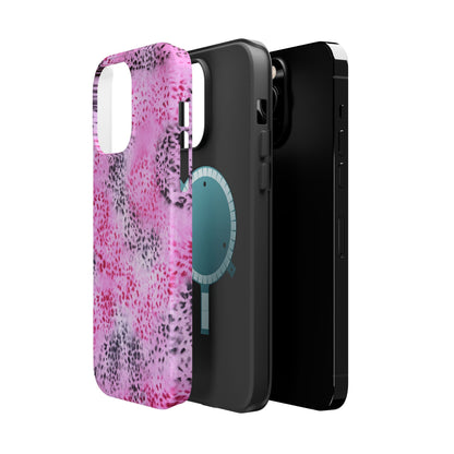MagSafe "pink cheetah" airbrush iPhone case