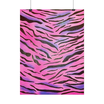 "glitter zebra" airbrush rolled print