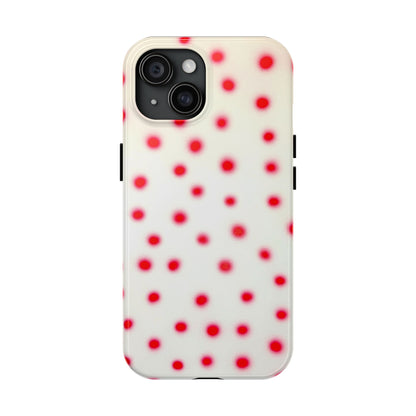 "vanilla cherry polka dot" airbrush iPhone case