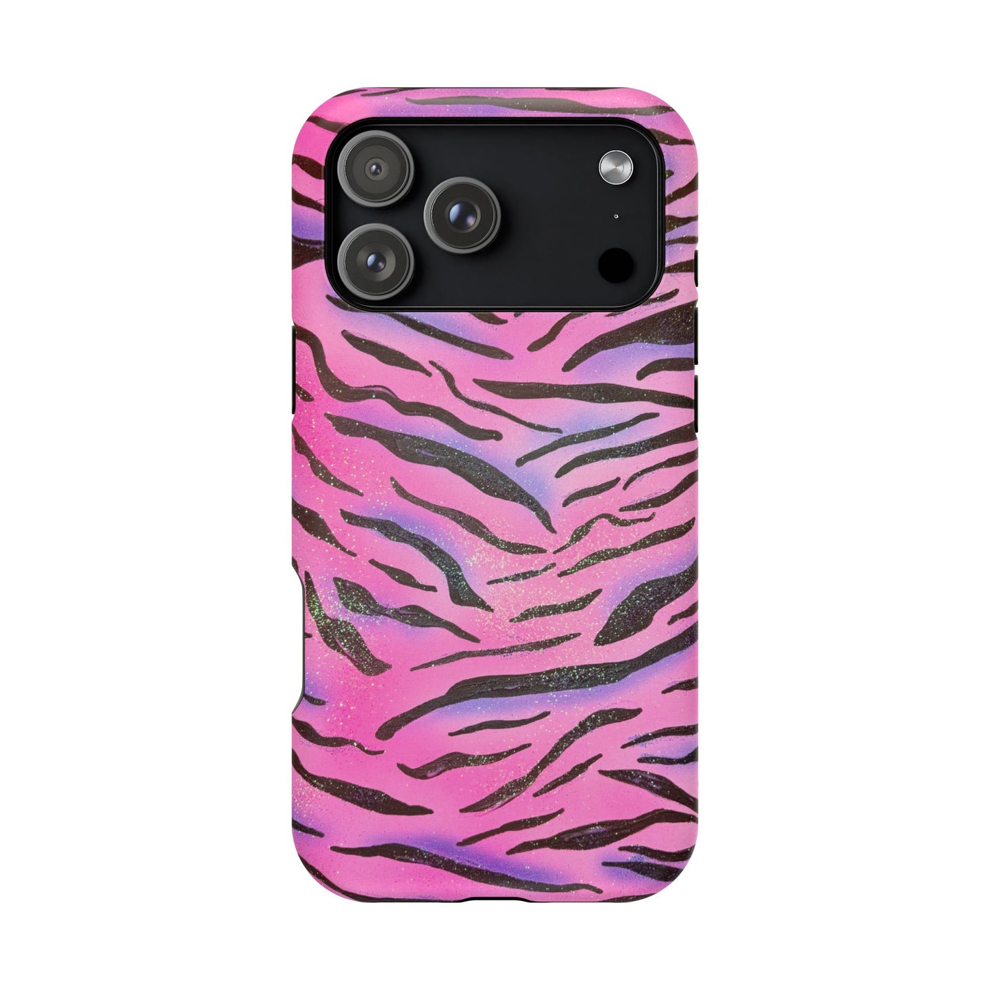 MagSafe "glitter zebra" airbrush iPhone case