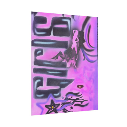 "neon nights" airbrush rolled print