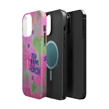 MagSafe "need $$ for matcha" airbrush iPhone case