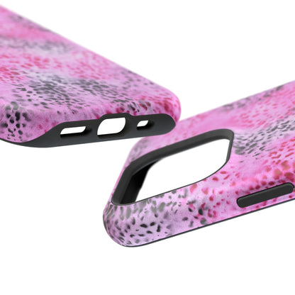 MagSafe "pink cheetah" airbrush iPhone case
