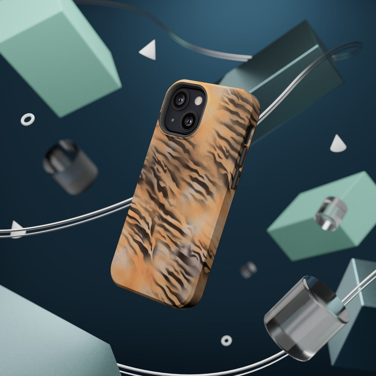 MagSafe "neutral tiger" airbrush iPhone case