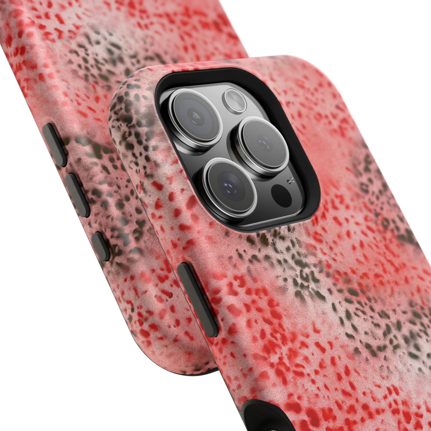 MagSafe "red cheetah" airbrush iPhone case
