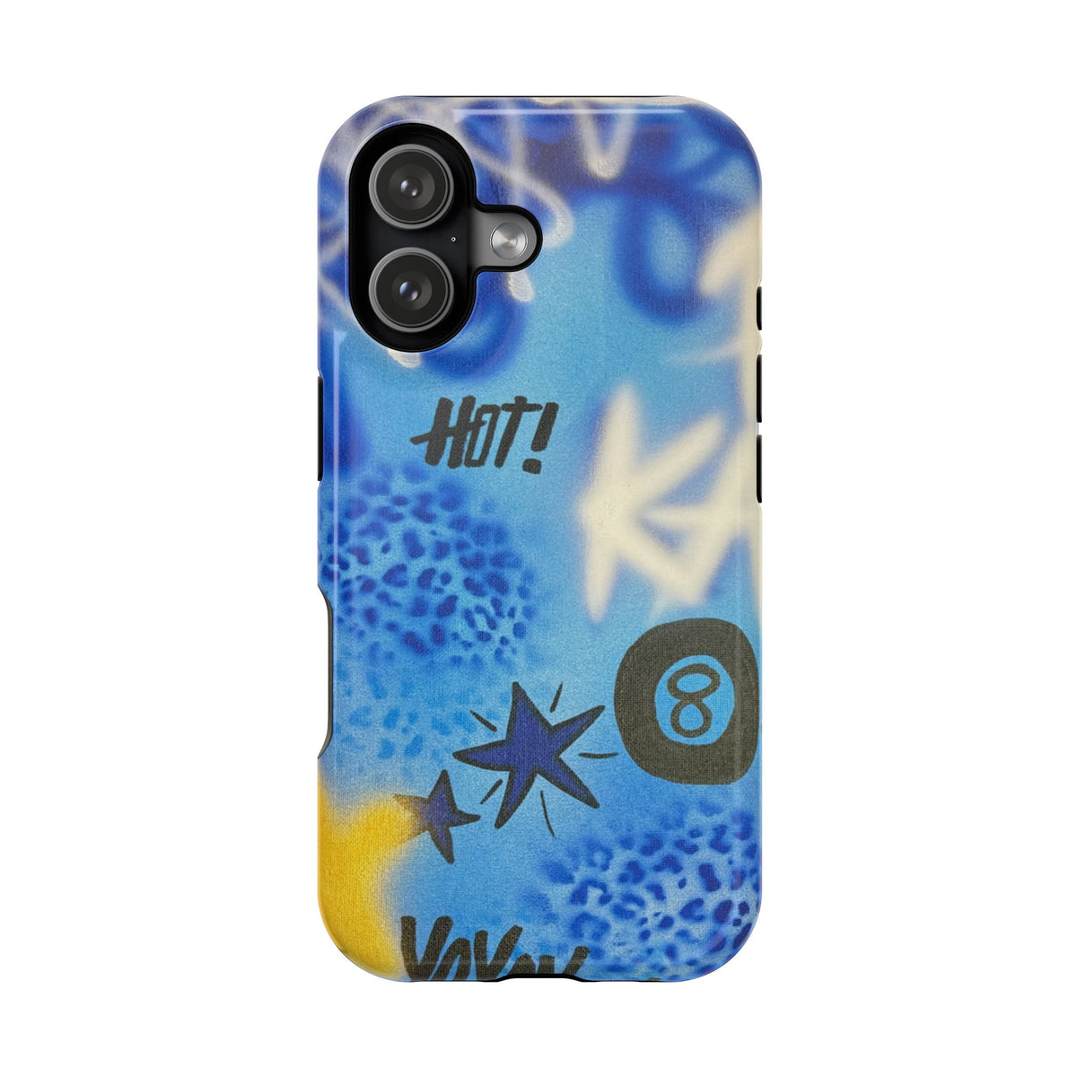 MagSafe "brilliant blues" airbrush iPhone case
