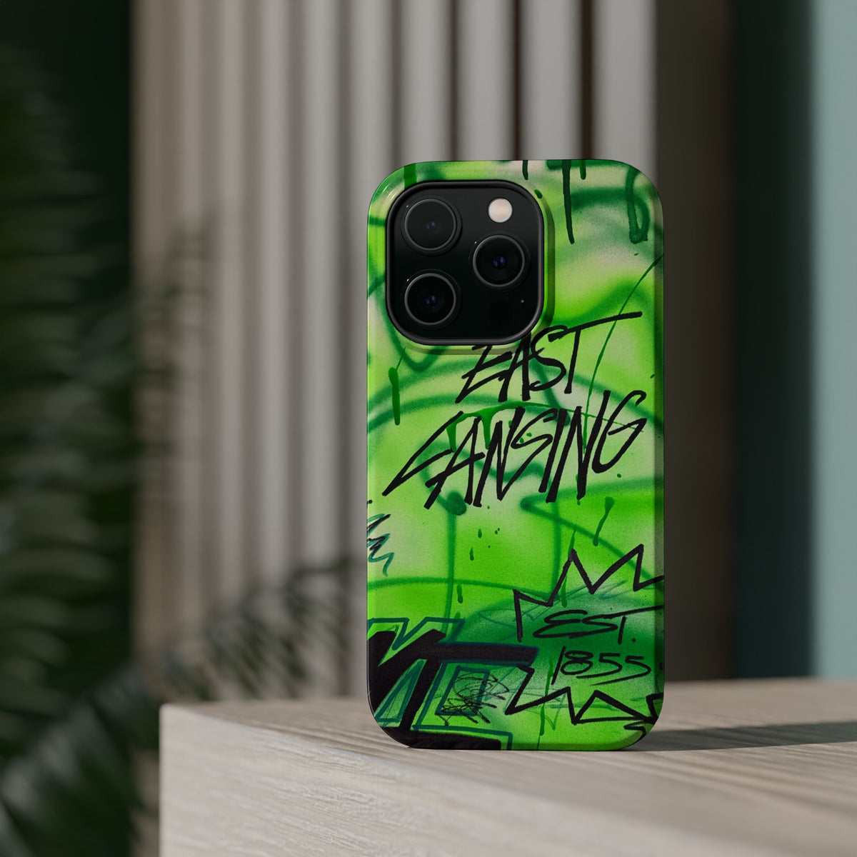 MagSafe "east lansing, mi" airbrush iPhone case