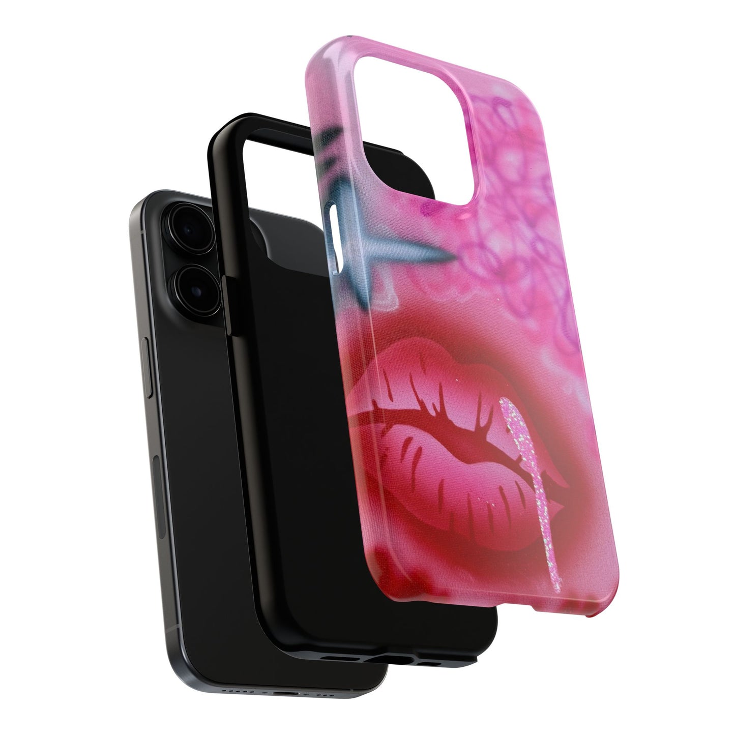 "glitter aura" airbrush iPhone case