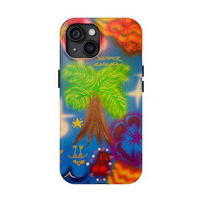 "neon blue palms" airbrush iPhone case