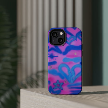 MagSafe "blue camo" airbrush iPhone case