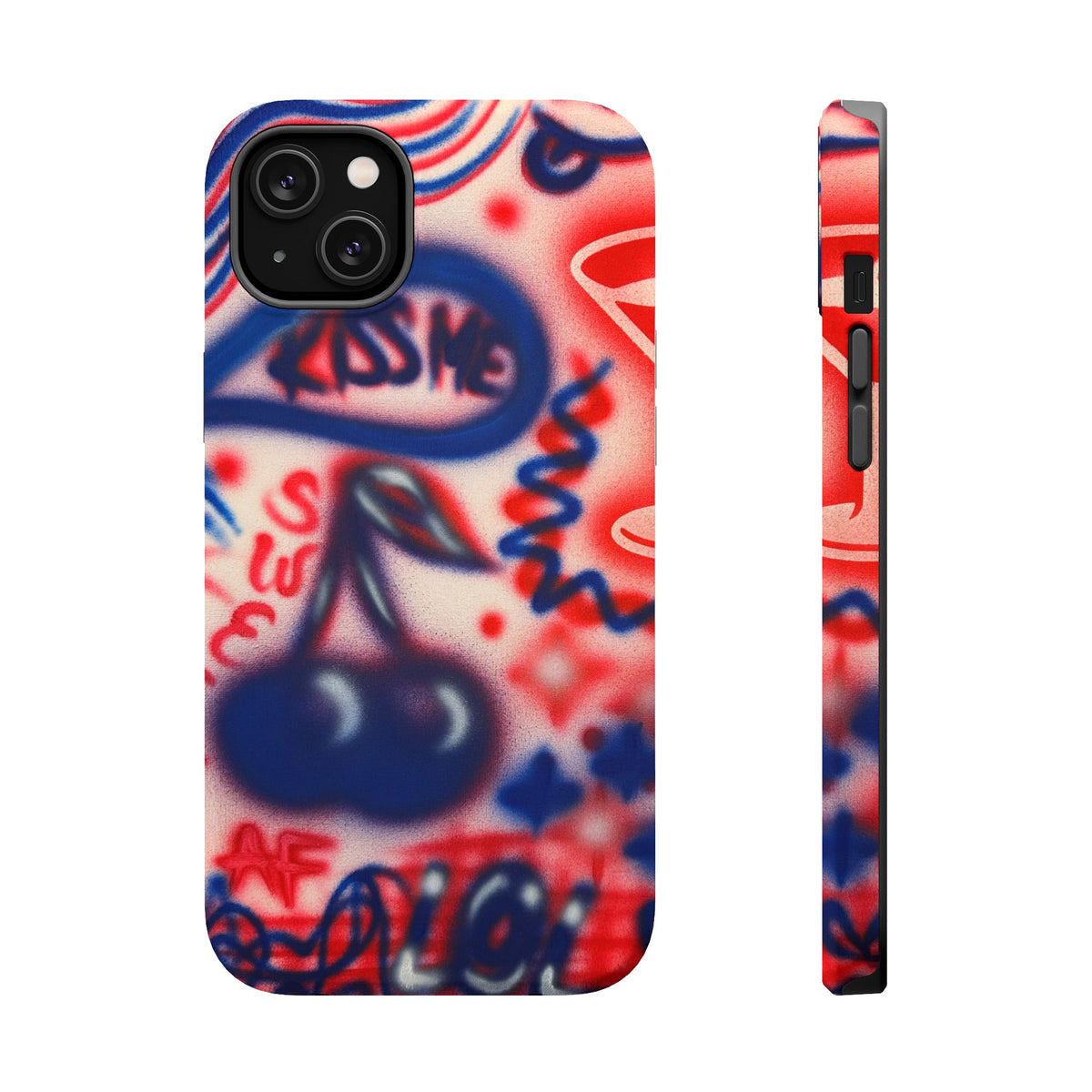 MagSafe „Kiss me“ Airbrush iPhone-Hülle