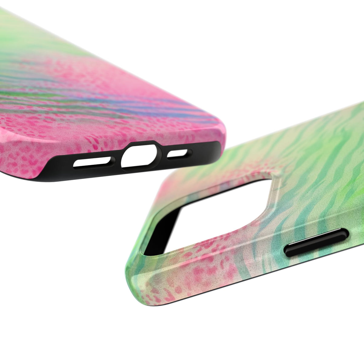 "teal cheetah" airbrush iPhone case