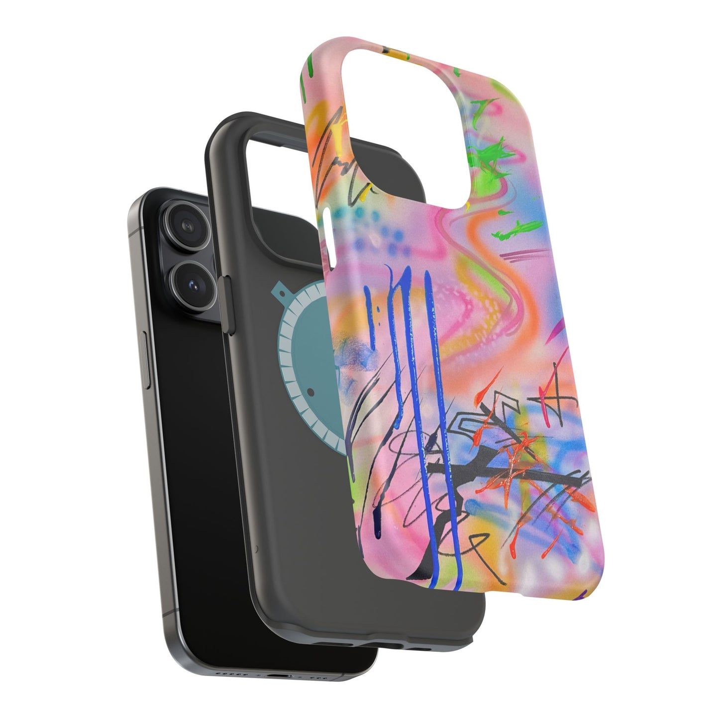MagSafe "neon haze" airbrush iPhone case