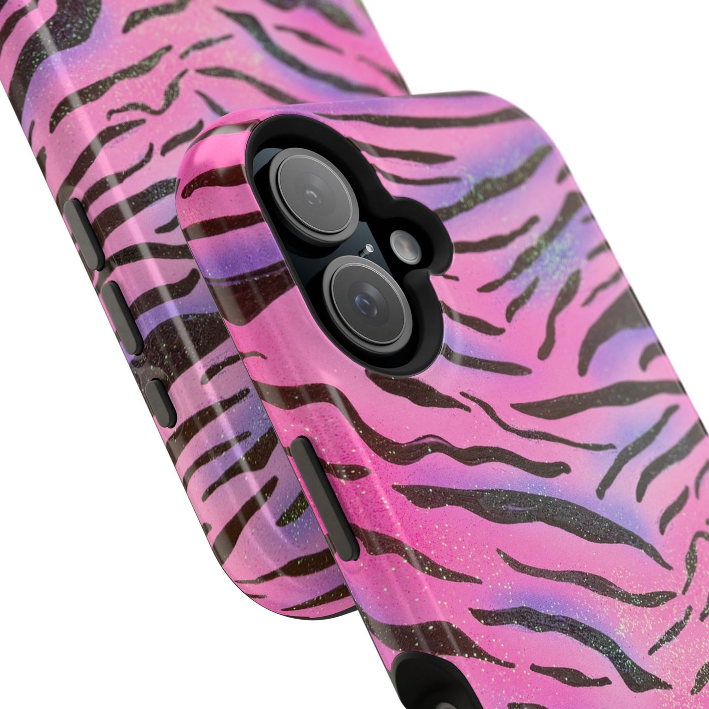 MagSafe "glitter zebra" airbrush iPhone case