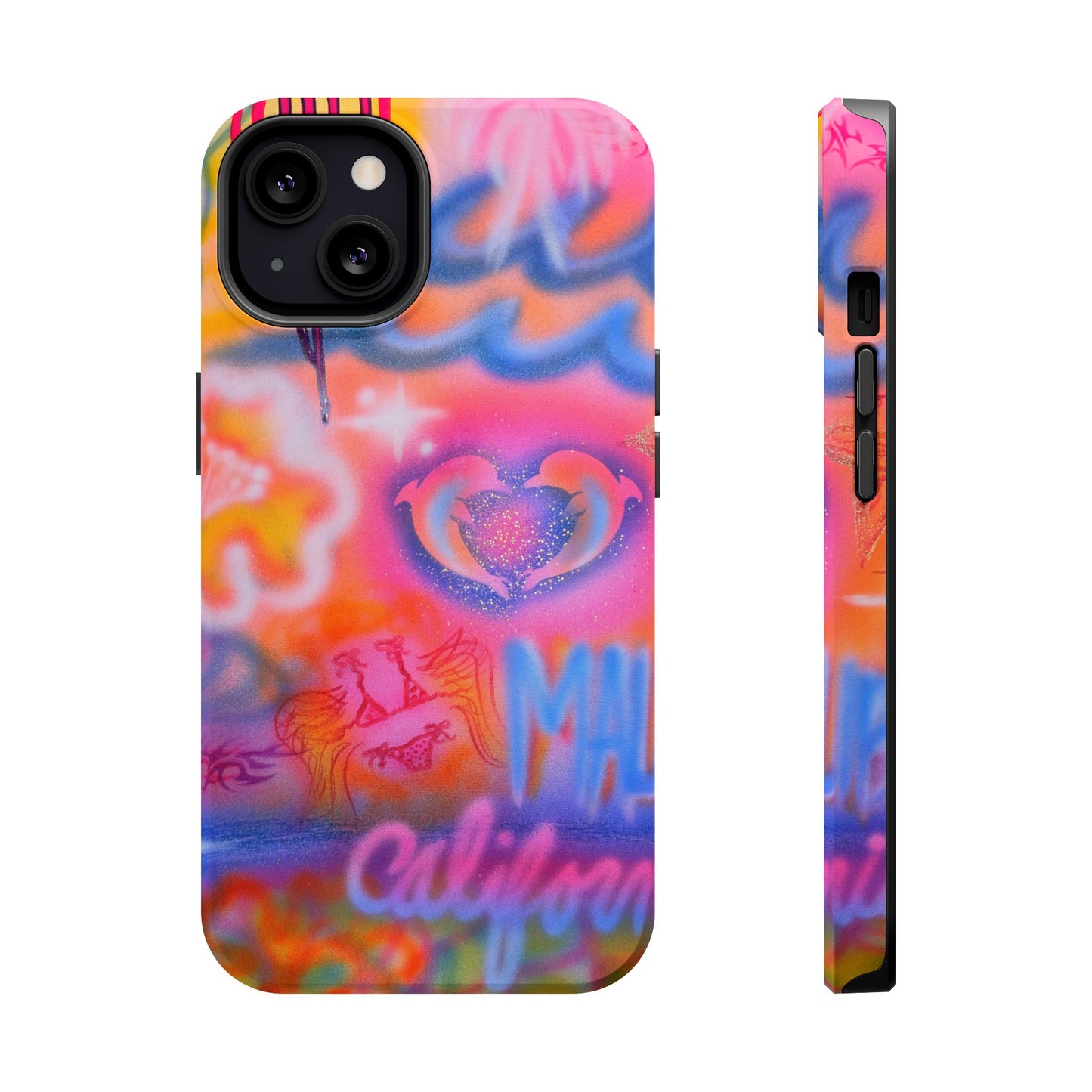 "mornings in malibu" MagSafe airbrush iPhone case
