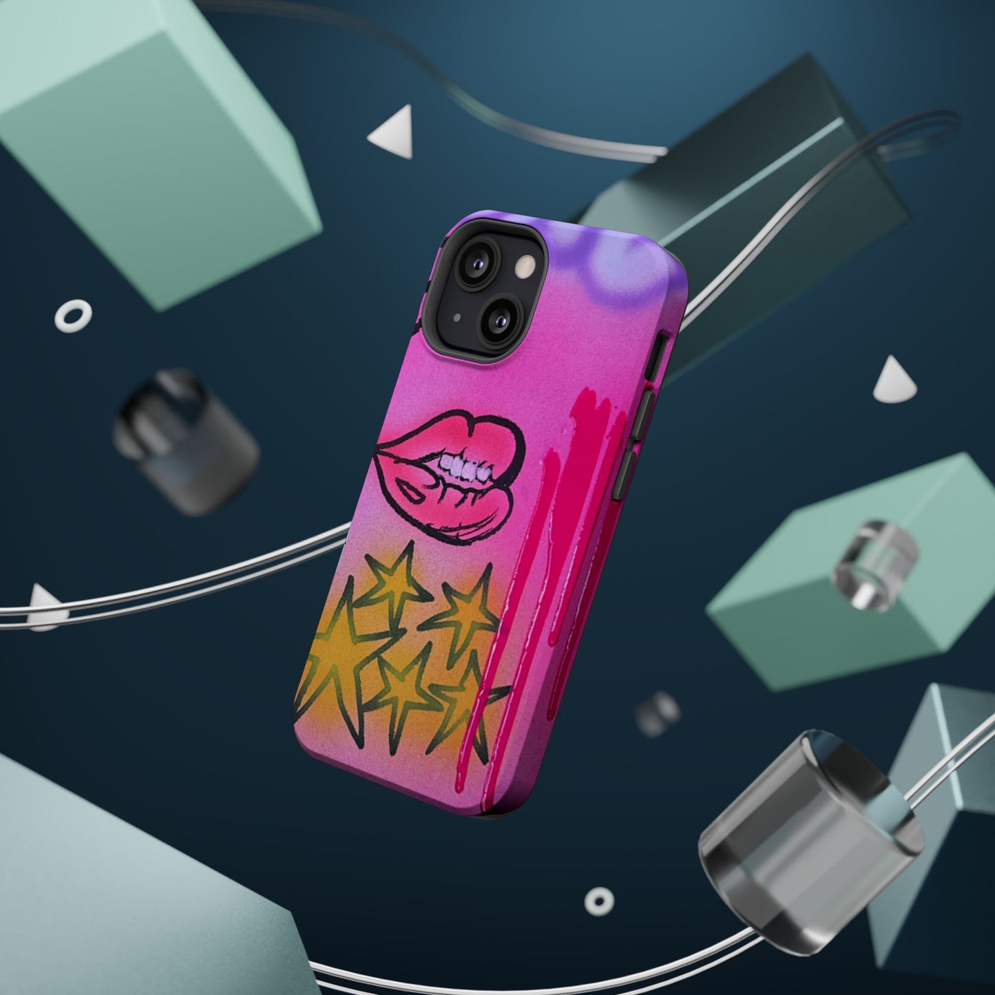 MagSafe "star drip" airbrush iPhone case