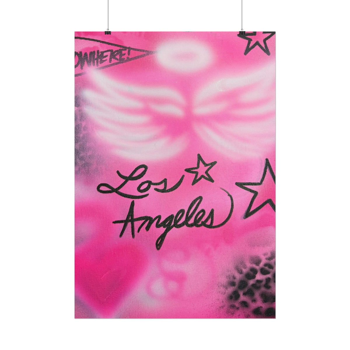 "pink angel wings" airbrush rolled print